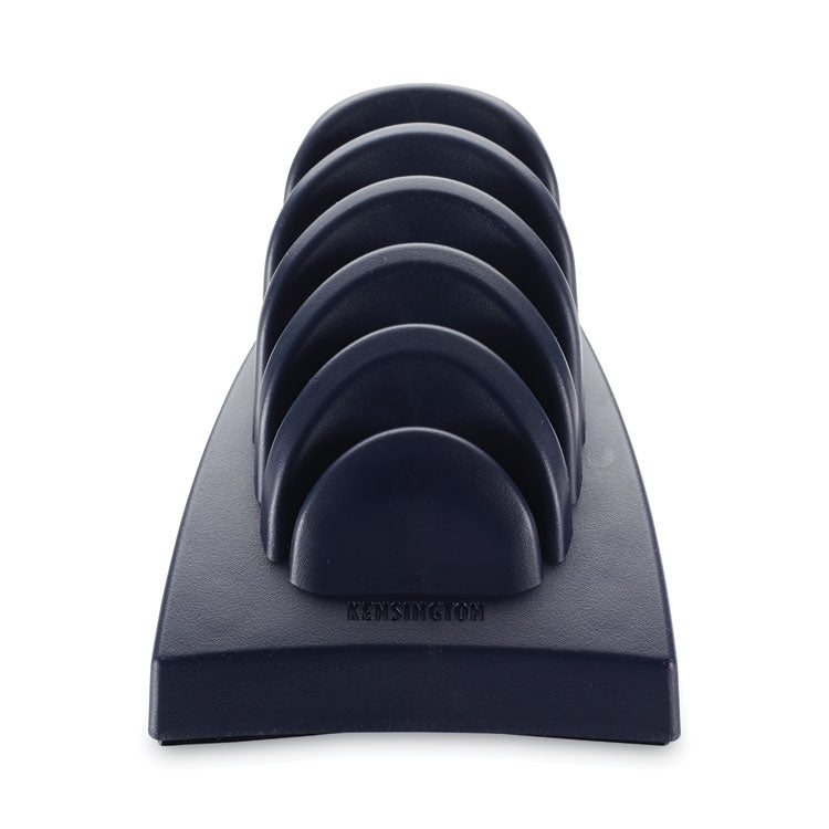 Kensington® InSight Priority Puck Five-Slot Desktop Copyholder, Plastic, Blue (KMW62061)