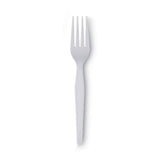 Dixie® Plastic Cutlery, Heavyweight Forks, White, 1,000/Carton (DXEFH207CT)