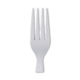 Dixie® Plastic Cutlery, Heavyweight Forks, White, 100/Box (DXEFH207)