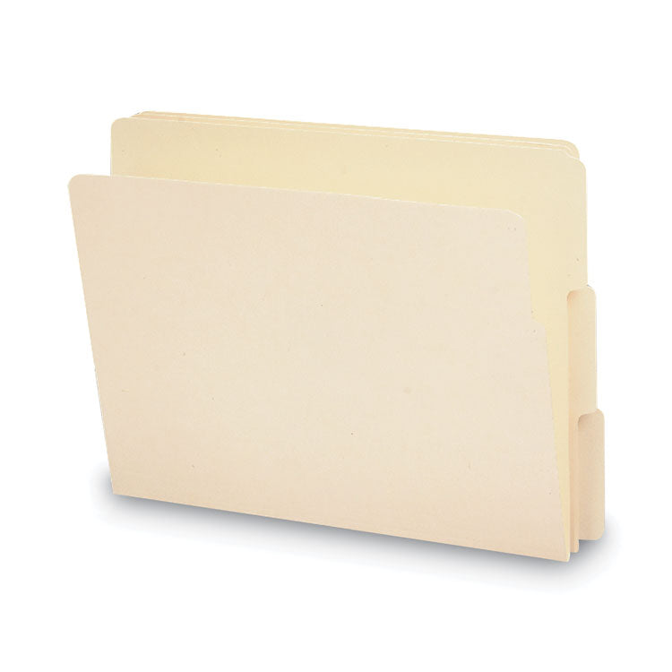 Smead™ Heavyweight Manila End Tab Folders, 9" High Front, 1/3-Cut Tabs: Assorted, Letter, 0.75" Expansion, Manila, 100/Box (SMD24134) Box of 100