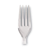 Dixie® Plastic Cutlery, Forks, Heavyweight, Clear, 1,000/Carton (DXEFH017)