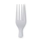 Dixie® Plastic Cutlery, Heavyweight Forks, White, 1,000/Carton (DXEFH207CT)