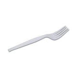 Dixie® Plastic Cutlery, Heavyweight Forks, White, 100/Box (DXEFH207)