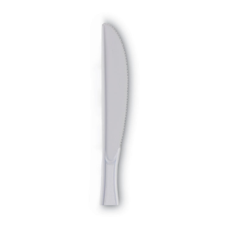 Dixie® Plastic Cutlery, Heavy Mediumweight Knives, White, 1,000/Carton (DXEKM217)