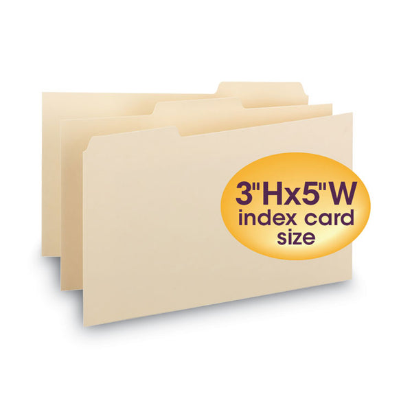 Smead Manila Card Guides, 1/3-Cut Top Tab, Blank, 3 x 5, Manila, 100/Box (SMD55030) Pack of 100