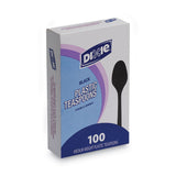 Dixie Plastic Cutlery, Heavy Mediumweight Teaspoons, Black, 100/Box (DXETM507) Box of 100