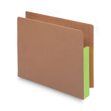 Smead™ Redrope Drop-Front End Tab File Pockets, Fully Lined 6.5" High Gussets, 3.5" Expansion, Letter Size, Redrope/Green, 10/Box (SMD73680)