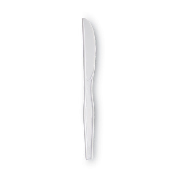 Dixie® Plastic Cutlery, Heavyweight Knives, White, 100/Box (DXEKH207)