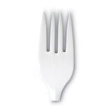 Dixie® Plastic Cutlery, Mediumweight Forks, White, 1,000/Carton (DXEPFM21)