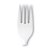 Dixie® Plastic Cutlery, Mediumweight Forks, White, 1,000/Carton (DXEPFM21) Case of 1000