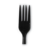 Dixie® Individually Wrapped Heavyweight Forks, Polypropylene, Black, 1,000/Carton (DXEPFH53C)