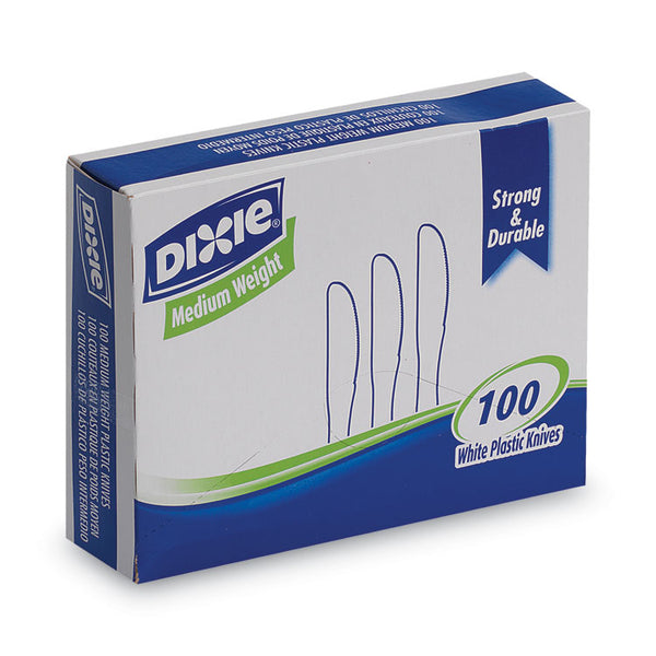 Dixie® Plastic Cutlery, Heavy Mediumweight Knife, 100/Box (DXEKM207)
