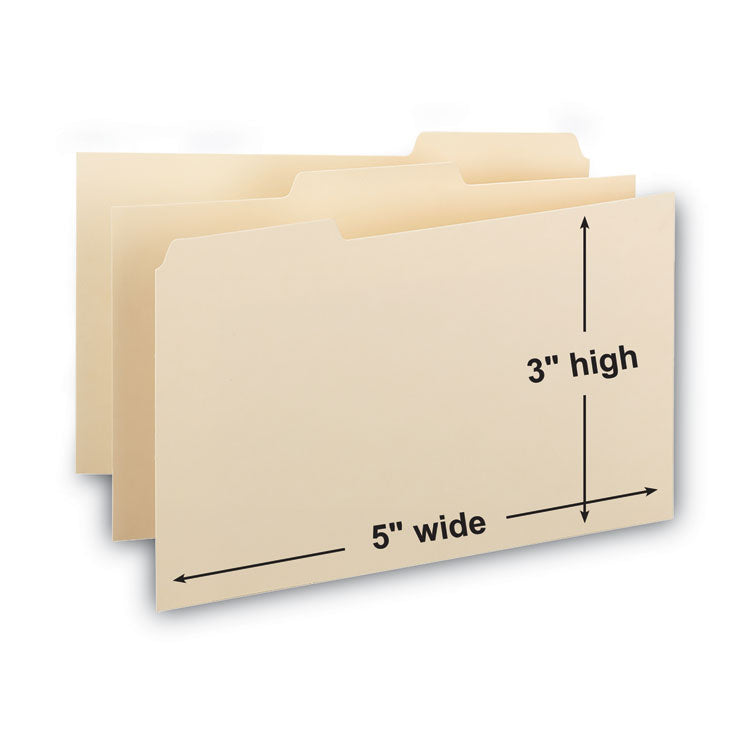 Smead Manila Card Guides, 1/3-Cut Top Tab, Blank, 3 x 5, Manila, 100/Box (SMD55030) Pack of 100