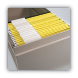 Smead™ Colored Hanging File Folders with 1/5 Cut Tabs, Letter Size, 1/5-Cut Tabs, Yellow, 25/Box (SMD64069)