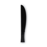 Dixie Plastic Tableware, Heavy Mediumweight Knives, Black, 100/Box (DXEKM507) Box of 100