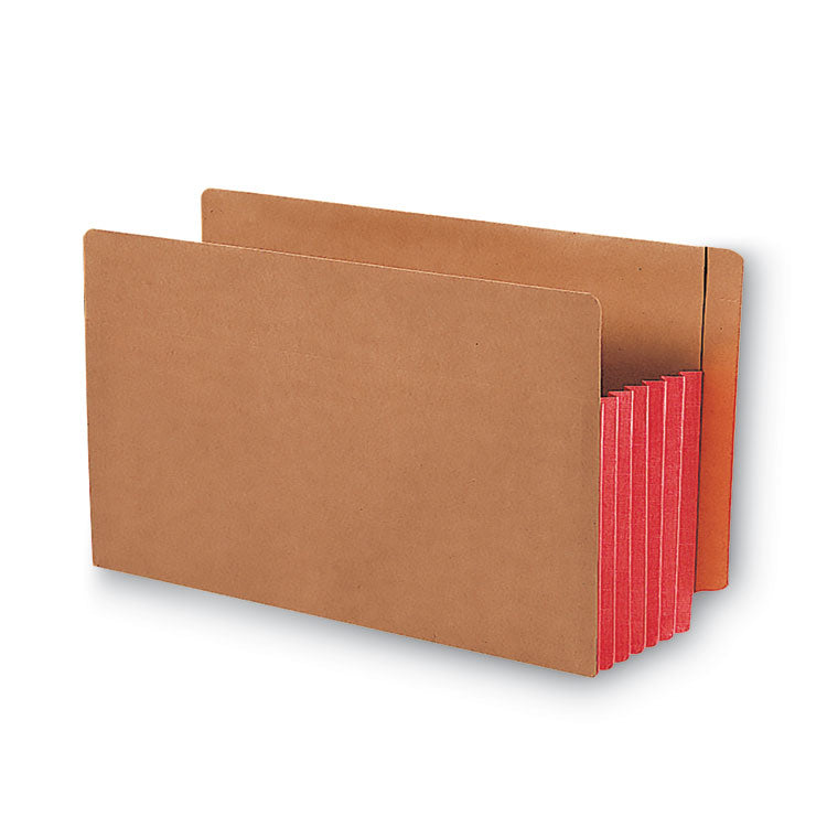 Smead™ Redrope Drop-Front End Tab File Pockets, Fully Lined 6.5" High Gussets, 5.25" Expansion, Legal Size, Redrope/Red, 10/Box (SMD74696)