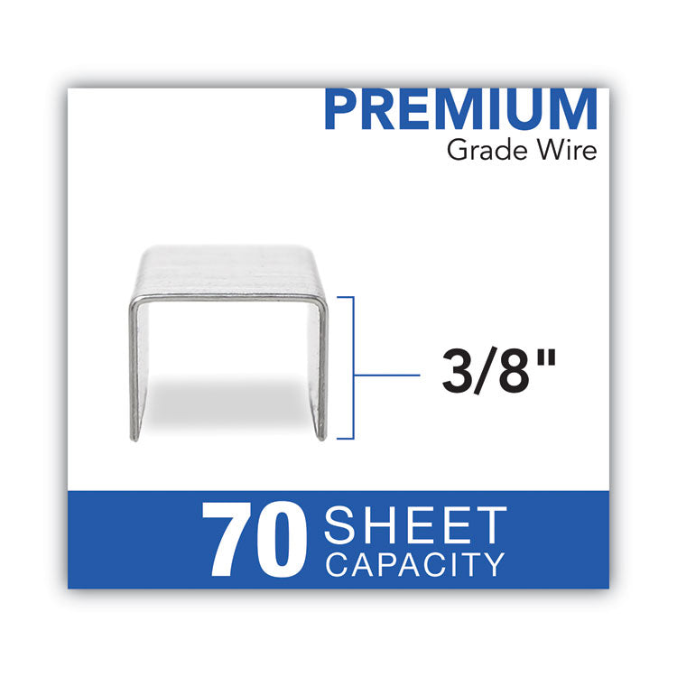 Swingline® Optima High-Capacity Staples, 0.38" Leg, 0.5" Crown, Steel, 2,500/Box (SWI35550)