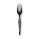 Dixie® Plastic Cutlery, Heavyweight Forks, Black, 1,000/Carton (DXEFH517)