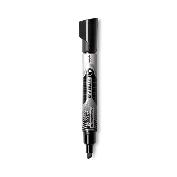 BIC® Intensity Advanced Dry Erase Marker, Tank-Style, Broad Chisel Tip, Black, Dozen (BICGELIT11BK)
