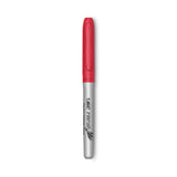 BIC® Intensity Fine Tip Permanent Marker, Fine Bullet Tip, Rambunctious Red, Dozen (BICGPM11RD)