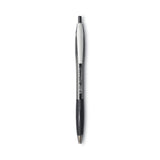 BIC® GLIDE Ballpoint Pen, Retractable, Medium 1 mm, Black Ink, Smoke/Black Barrel, Dozen (BICVCG11BK)