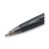 BIC® GLIDE Ballpoint Pen, Retractable, Medium 1 mm, Black Ink, Smoke/Black Barrel, Dozen (BICVCG11BK)