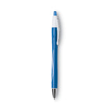 BIC® GLIDE Exact Ballpoint Pen, Retractable, Fine 0.7 mm, Blue Ink, Blue Barrel, Dozen (BICVCGN11BE)