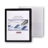 Smead™ Frame View Poly Two-Pocket Folder, 100-Sheet Capacity, 11 x 8.5, Clear/Black, 5/Pack (SMD87705)