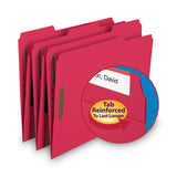 Smead™ WaterShed CutLess Reinforced Top Tab Fastener Folders, 0.75" Expansion, 2 Fasteners, Letter Size, Red Exterior, 50/Box (SMD12742)