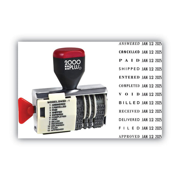 COSCO 2000PLUS® Dial-N-Stamp, 12 Phrases, Five Years, 1.5 x 0.13 (COS010180)