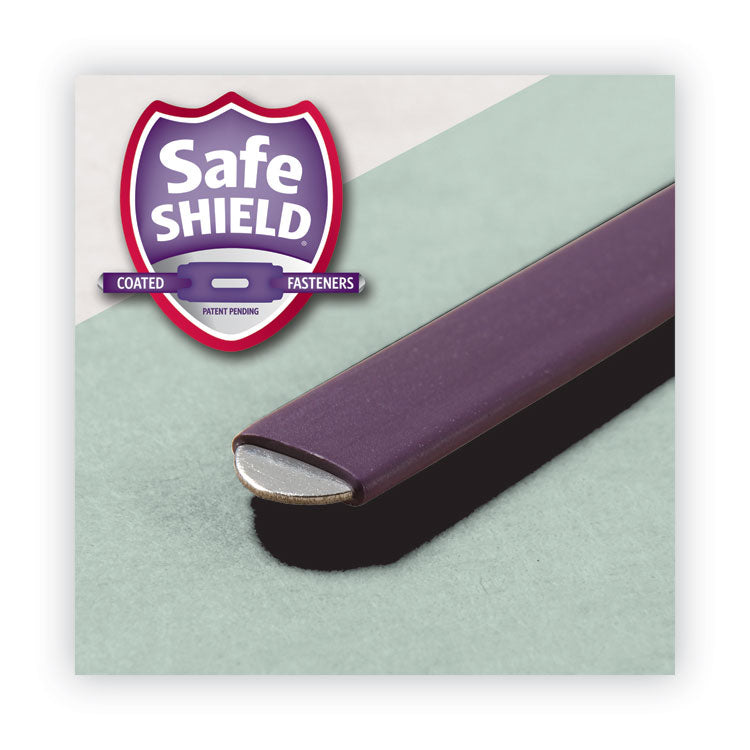 Smead™ End Tab Pressboard Classification Folders, Two SafeSHIELD Coated Fasteners, 1" Expansion, Legal Size, Gray-Green, 25/Box (SMD37705)