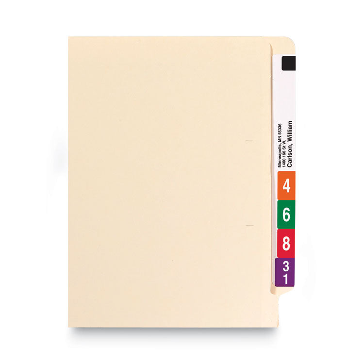 Smead™ Heavyweight Manila End Tab Folders, 9.5" High Front, Straight Tabs, Legal Size, 0.75" Expansion, Manila, 100/Box (SMD27100) Box of 100