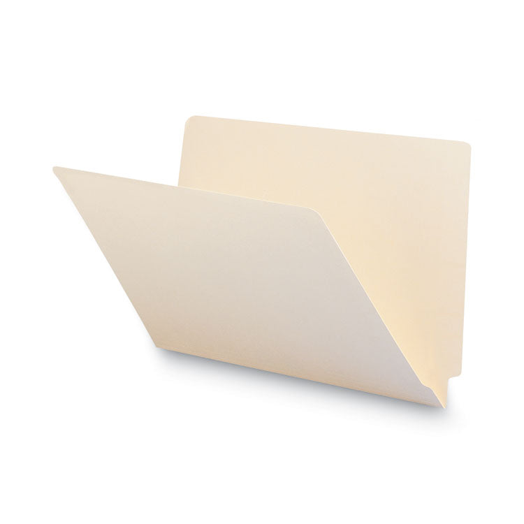 Smead™ Heavyweight Manila End Tab Folders, 9.5" High Front, Straight Tabs, Legal Size, 0.75" Expansion, Manila, 100/Box (SMD27100) Box of 100