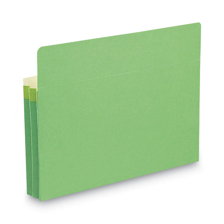 Smead™ Colored File Pockets, 1.75" Expansion, Letter Size, Green (SMD73216)