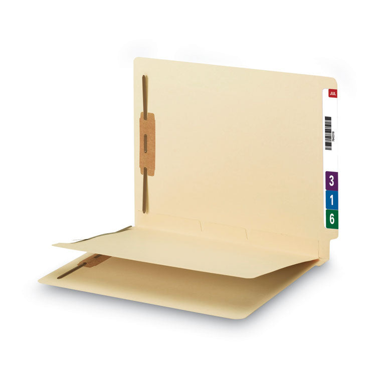 Smead™ Fastener Folder with Divider, 0.75" Expansion, 1 Divider, 4 Fasteners, Letter Size, Manila Exterior, 50/Box (SMD34220)