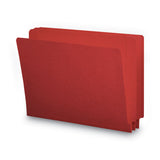 Smead™ Shelf-Master Reinforced End Tab Colored Folders, Straight Tabs, Letter Size, 0.75" Expansion, Red, 100/Box (SMD25710)
