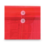 Smead™ Poly String and Button Interoffice Envelopes, Open-Side (Horizontal), 9.75 x 11.63, Transparent Red, 5/Pack (SMD89527)