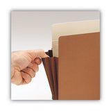 Smead™ Redrope Drop-Front File Pockets with Fully Lined Gussets, 5.25" Expansion, Legal Size, Redrope, 10/Box (SMD74274)