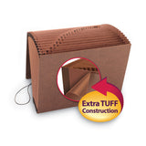Smead™ TUFF Expanding Wallet, 21 Sections, Elastic Cord Closure, 1/21-Cut Tabs, Letter Size, Redrope (SMD70318)