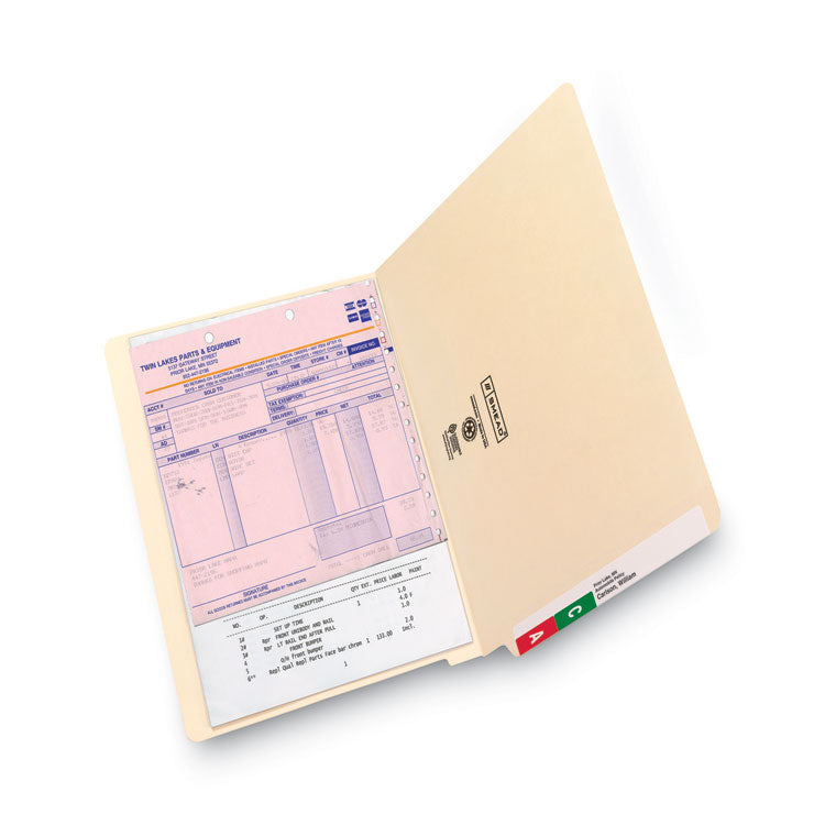 Smead™ Heavyweight Manila End Tab Folders, 9.5" High Front, Straight Tabs, Legal Size, 0.75" Expansion, Manila, 100/Box (SMD27100) Box of 100