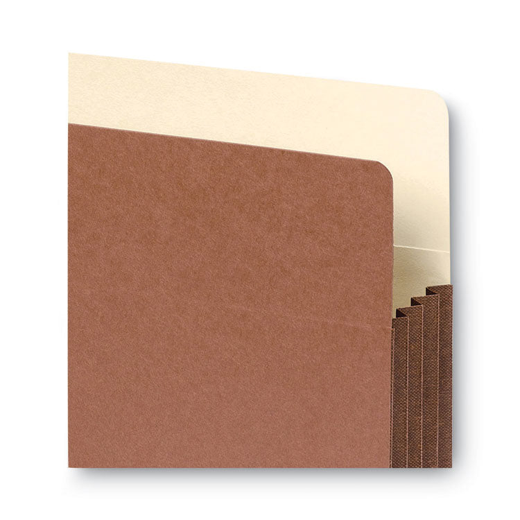 Smead™ Redrope Drop-Front File Pockets with Fully Lined Gussets, 3.5" Expansion, Legal Size, Redrope, 10/Box (SMD74264)