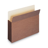 Smead™ Redrope TUFF Pocket Drop-Front File Pockets with Fully Lined Gussets, 3.5" Expansion, Letter Size, Redrope, 10/Box (SMD73380)