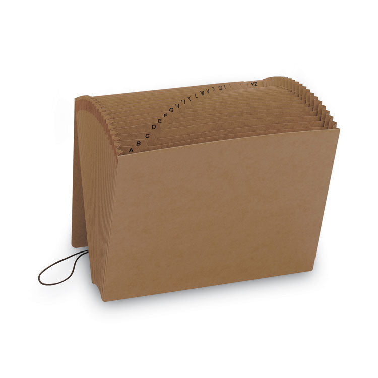 Smead™ Indexed Expanding Kraft Files, 21 Sections, Elastic Cord Closure, 1/21-Cut Tabs, Letter Size, Kraft (SMD70121)