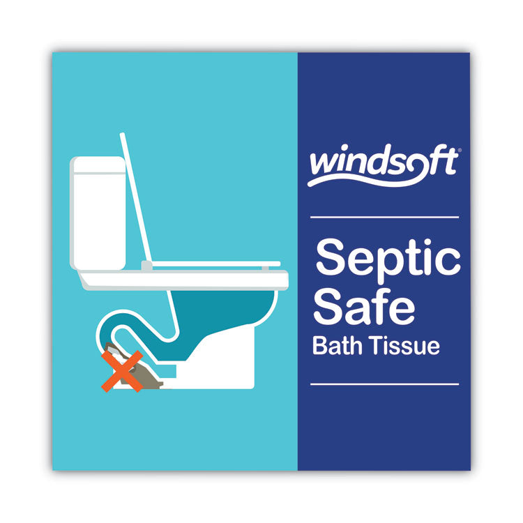 Windsoft® Premium Bath Tissue, Septic Safe, 2-Ply, White, 284 Sheets/Roll, 24 Rolls/Carton (WIN24244)