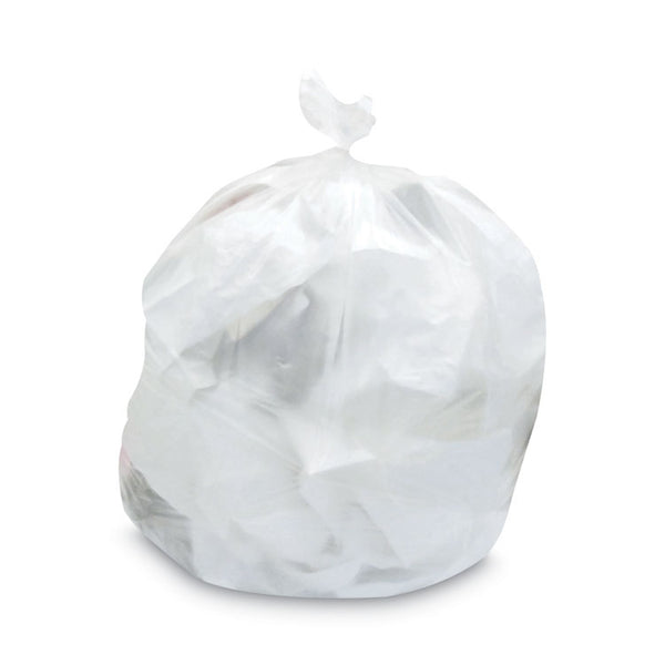 Heritage Mineral-Reinforced High-Density Waste Can Liners, 33 gal, 0.87 mil, 33 x 46, Natural, 25 Bags/Roll, 10 Rolls/Carton (HERZ6646WNR01) Case of 250