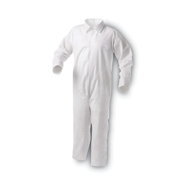KleenGuard™ A35 Liquid and Particle Protection Coveralls, Zipper Front, X-Large, White, 25/Carton (KCC38919)