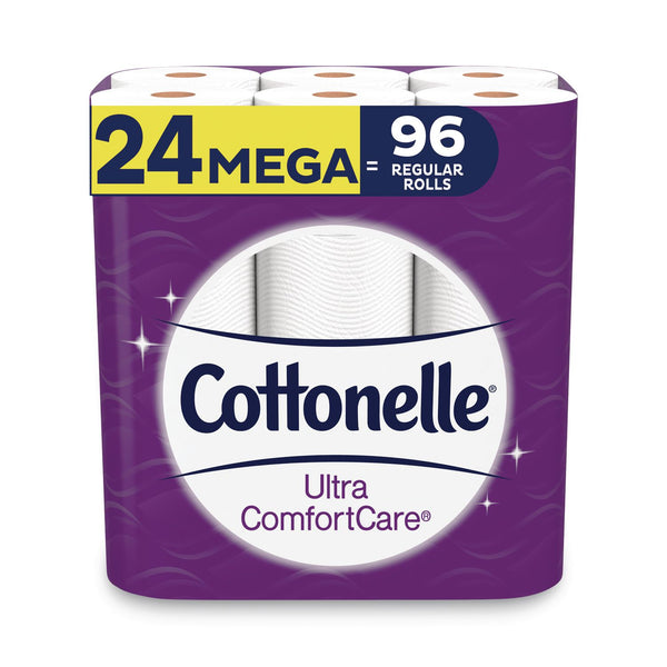 Cottonelle® Ultra ComfortCare Toilet Paper, Soft Tissue, Mega Rolls, Septic Safe, 2-Ply, White, 284 Sheets/Roll, 24 Rolls/Pack (KCM53756PK) Pack of 24