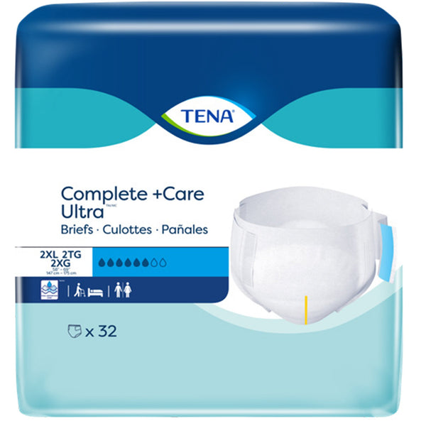 TENA Complete + Care Ultra™ Unisex Adult Incontinence Brief 2X-Large Disposable Moderate Absorbency (1198444_PK) 32/PK