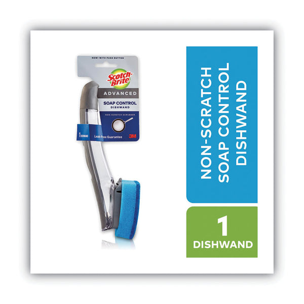 Scotch-Brite™ Advanced Soap Control Non-Scratch Dishwand, 4 x 11.25, Blue (MMM451U4)