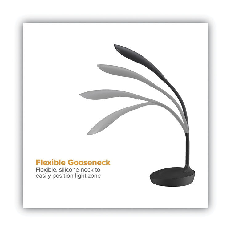 Bostitch® Konnect Gooseneck Desk Lamp, Black (BOSKTVLED1502BL)